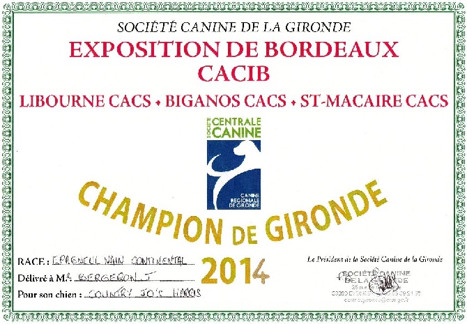 de la Légende de Bel Dacier - Harris Champion de Gironde