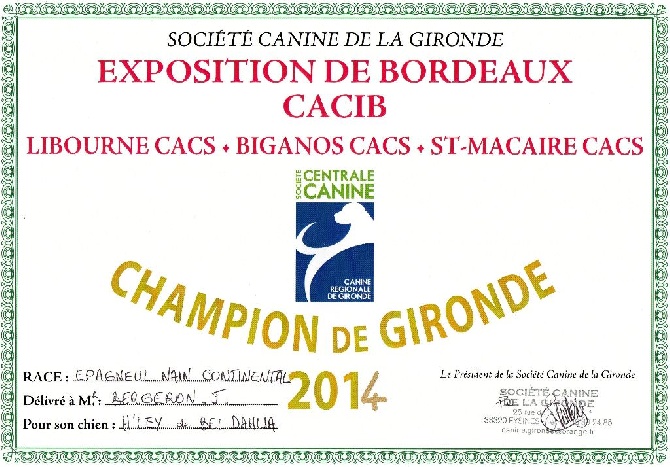 de la Légende de Bel Dacier - H'Ley Championne de Gironde